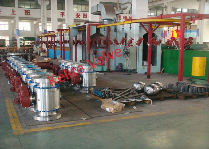 Le robinet à tournant sphérique de tourillon d'acier au carbone de 3 morceaux, air a enclenché le robinet à tournant sphérique