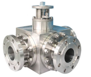 Type de flottement standard robinet à tournant sphérique, robinet d'acier inoxydable à tournant sphérique de 3 manières