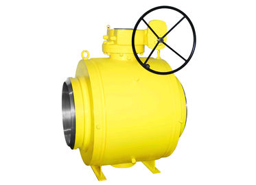Pression de tourillon de corps de forme de tube à tournant sphérique de la taille PN16/PN20 CL150 complètement soudée de robinet