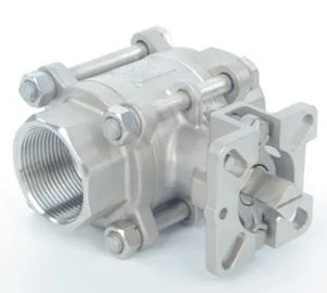 Petit acier inoxydable robinet à tournant sphérique de 3 morceaux CL150 - pression CL600 avec le support de fixation ISO5211