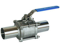 Robinet à tournant sphérique direct de bâti de plein port 1/4" - 4" extrémité soudée bout à bout d'extension de la taille 3PC