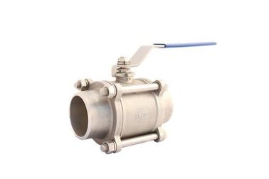 Taille CF8 du robinet à tournant sphérique d'extrémité de bride d'acier inoxydable de CF8M DN25/matériel de CF8M