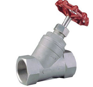 Y opération de levier dactylographient d'extrémité de fonte d'acier pression PN16/PN40 vissée de robinet d'arrêt sphérique